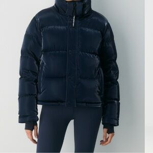 Aritzia Midnight Blue Puffer Jacket